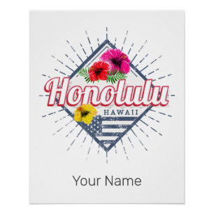 Honolulu City Hawaii Verenigde Staten  Verenigde S Perfect Poster