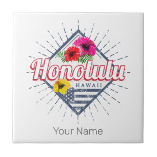 Honolulu City Hawaii Verenigde Staten  Verenigde S Tegeltje