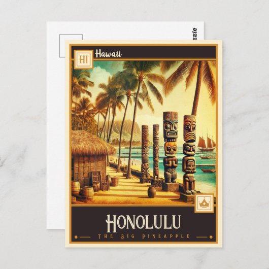Honolulu, Hawaï | Briefkaart (Voorkant / Achterkant)
