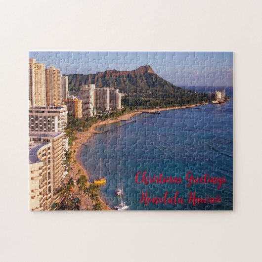 Honolulu Hawaï landschap. Legpuzzel (Horizontaal)