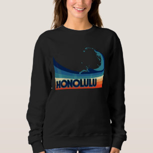 Honolulu Hawaï Retro Surfen Zeilen & Vissen Vakant Trui