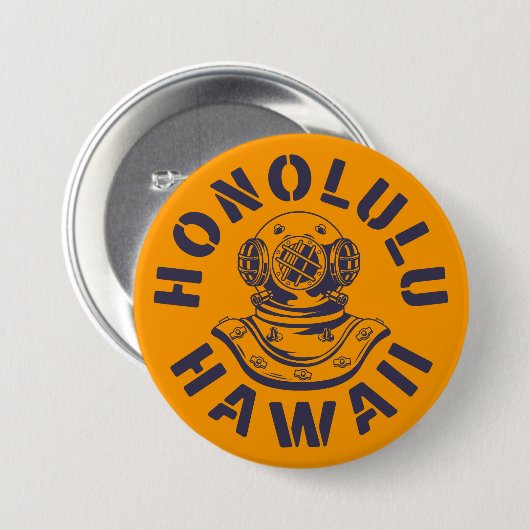 Honolulu, Hawaï Ronde Button 7,6 Cm (Voorkant /achterkant)