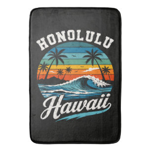 Honolulu Hawaï Surferszonsondergang Badmat
