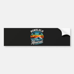 Honolulu Hawaï Surferszonsondergang Bumpersticker