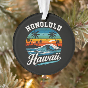 Honolulu Hawaï Surferszonsondergang Ornament
