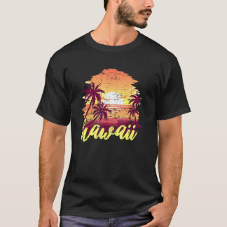 Honolulu Hawaiaanse Zomer Tropische Zonsondergang T-shirt