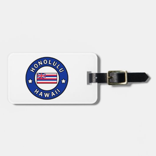 Honolulu Hawaii Bagagelabel (Voorkant horizontaal)
