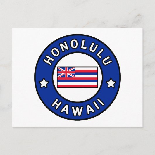 Honolulu Hawaii Briefkaart (Voorkant)