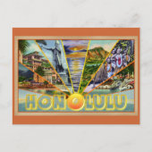 Honolulu Hawaii  briefkaart (Voorkant)