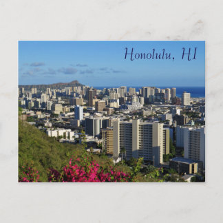 Honolulu Hawaii Diamond Head Uitzicht Punchbowl Briefkaart