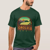 Honolulu Hawaii Green T-Shirt (Voorkant)