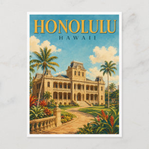 Honolulu Hawaii Iolani Palace GeoSaga Briefkaart