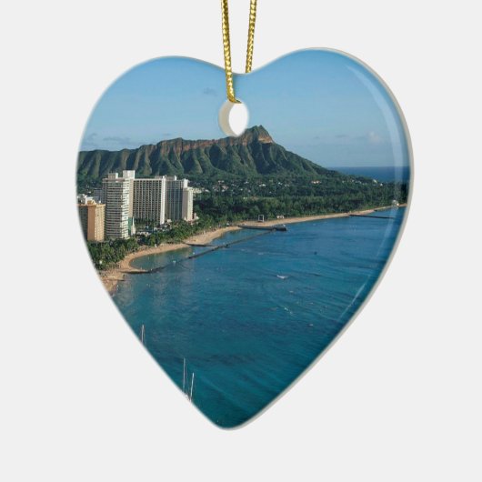 Honolulu Hawaii Keramisch Ornament (Links)