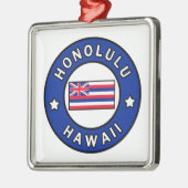 Honolulu Hawaii Metalen Ornament (Links)