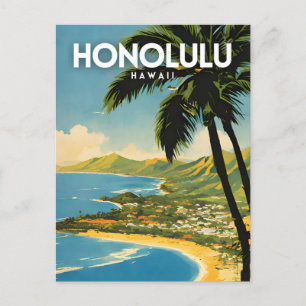 Honolulu Hawaii nostalgische reiskunst Briefkaart