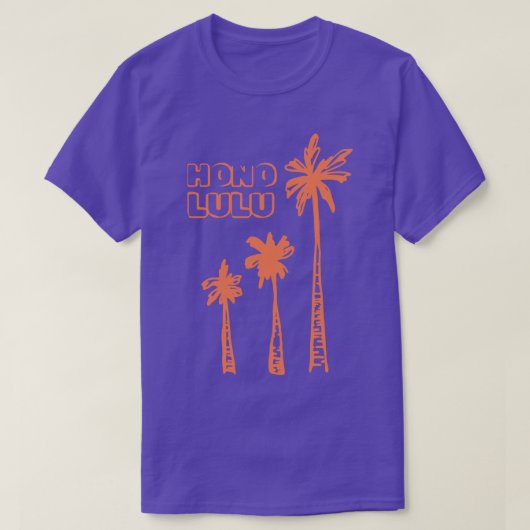Honolulu Hawaii Palms TShirt (Design devant)