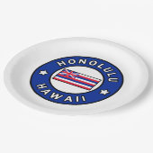 Honolulu Hawaii Papieren Bordje (Gekanteld)