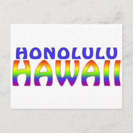 Honolulu Hawaii regenboogwoorden briefkaart