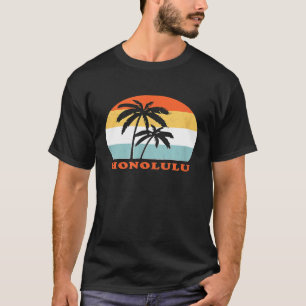 Honolulu Hawaii Retro Sun Surf Throwback G T-shirt