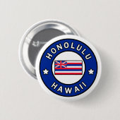 Honolulu Hawaii Ronde Button 5,7 Cm (Voorkant /achterkant)