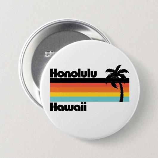  Honolulu Hawaii Ronde Button 7,6 Cm (Voorkant /achterkant)