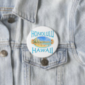 Honolulu Hawaii Ronde Button 7,6 Cm (In situ)