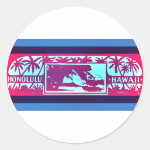 HONOLULU HAWAII RONDE STICKER