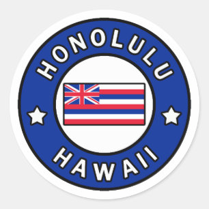 Honolulu Hawaii Ronde Sticker