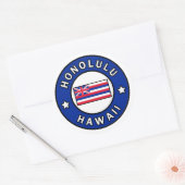 Honolulu Hawaii Ronde Sticker (Envelop)