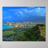Honolulu, Hawaii Skyline #1 Poster