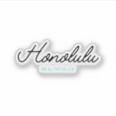 Honolulu Hawaii Sticker (Voorkant)