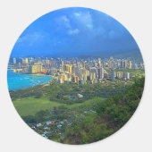 Honolulu, Hawaii Stickers Skyline #1 (Devant)