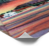 Honolulu Hawaii - Sunset on Diamond Head Poster (Hoek)