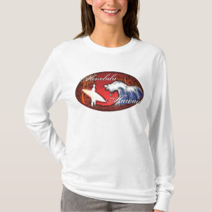 Honolulu Hawaii surfer vagues art dames sweat - sh