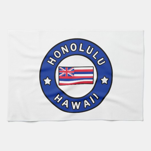 Honolulu Hawaii Theedoek (Horizontaal)
