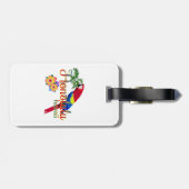 Honolulu Hawaii Tropical Parrot Bagagelabel (Achterkant horizontaal)