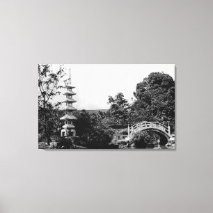 Honolulu, Hawaii - Uitzicht van de tuinen van Moan Canvas Afdruk