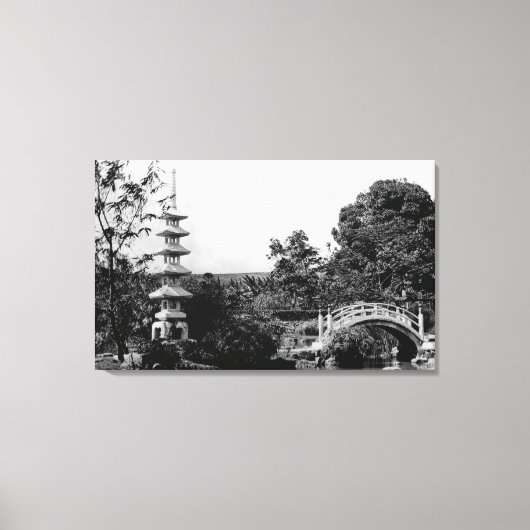 Honolulu, Hawaii - Uitzicht van de tuinen van Moan Canvas Afdruk (Voorkant)