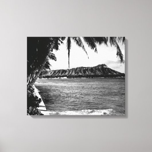 Honolulu, Hawaii - Uitzicht van Diamond Head Canvas Afdruk (Voorkant)