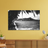 Honolulu, Hawaii - Uitzicht van Diamond Head Canvas Afdruk (Insitu (Woonkamer))