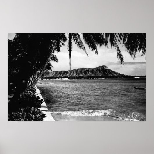 Honolulu, Hawaii - Uitzicht van Diamond Head Poster (Voorkant)