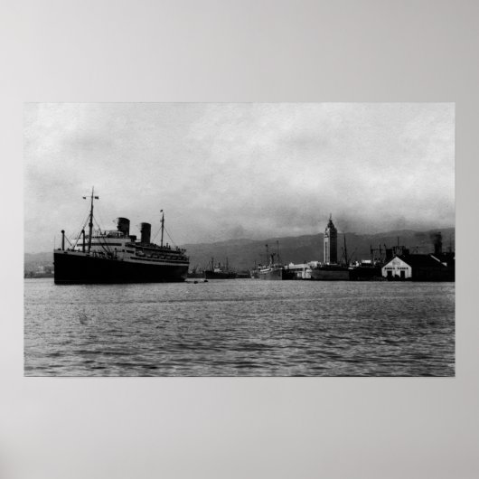 Honolulu, Hawaii - Uitzicht van Honolulu Poster (Voorkant)