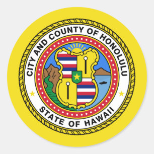 Honolulu, Hawaii, Verenigde Staten Ronde Sticker