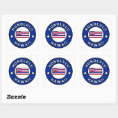 Honolulu Hawaii Vierkante Sticker (Vel)