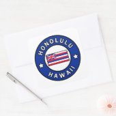 Honolulu Hawaii Vierkante Sticker (Envelop)