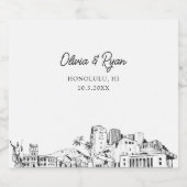 Honolulu Mariage Champagne Étiquette (Étiquettes simples)
