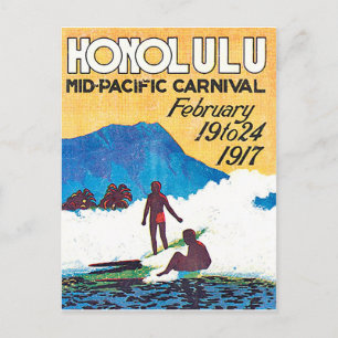 Honolulu, Mid-Pacific kermis, vintage reis Briefkaart
