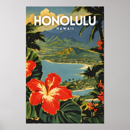 Honolulu Nostalgic Poster (Voorkant)