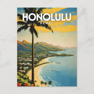 Honolulu nostalgische reizen briefkaart
