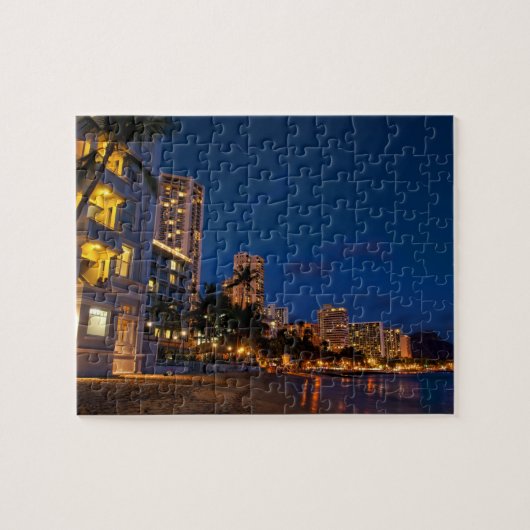 Honolulu, Oahu, Hawaii. Nachtblootstelling Legpuzzel (Horizontaal)